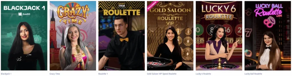 Juegos de casino en vivo en Tikitaka Casino